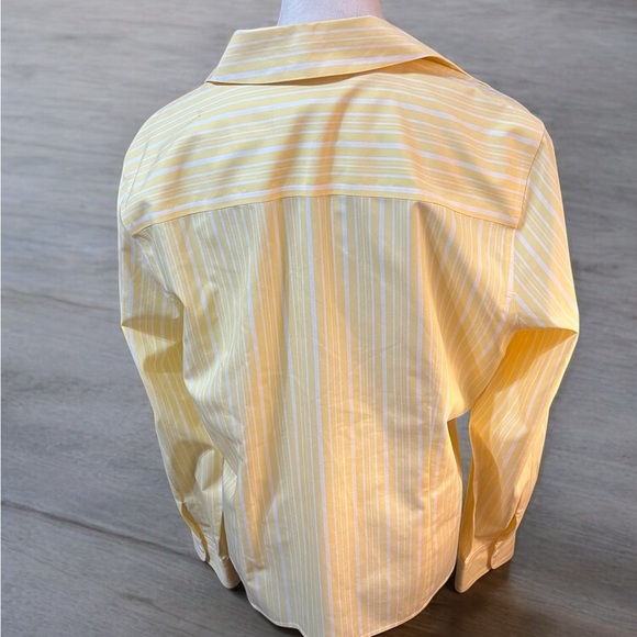 Orvis Yellow Button Down Shirt Relaxed Notched Collar - Picture 3 of 6